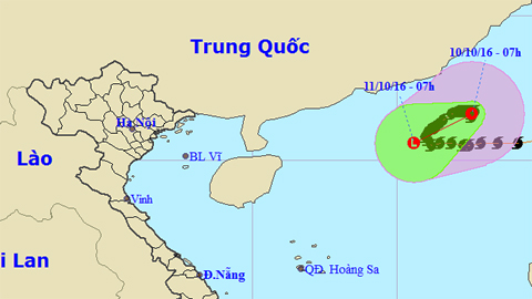 Tin áp thấp nhiệt đới trên Biển Đông (Hồi 7 giờ ngày 10-10)