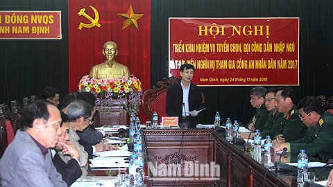 Triển khai nhiệm vụ tuyển chọn, gọi công dân nhập ngũ năm 2017