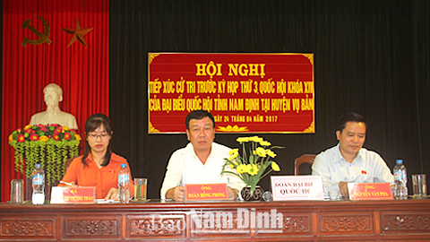 Đoàn đại biểu Quốc hội của tỉnh tiếp xúc cử tri các địa phương