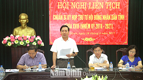 Hội nghị liên tịch thống nhất nội dung kỳ họp thứ tư, HĐND tỉnh khóa XVIII