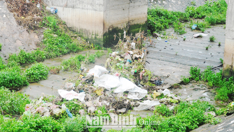Ngập rác trong lòng kênh T3-11
