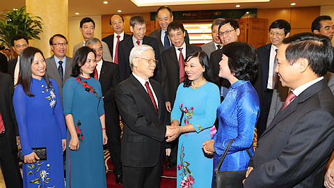 Tổng Bí thư Nguyễn Phú Trọng gặp mặt Trưởng các cơ quan đại diện Việt Nam ở nước ngoài