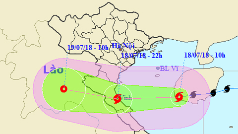 Tin bão khẩn cấp cơn bão số 3 (Hồi 10 giờ ngày 18-7)
