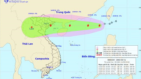 TIN BÃO TRÊN BIỂN ĐÔNG (Cơn bão số 5)