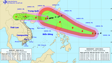 TIN BÃO GẦN BỜ: Cơn bão số 5