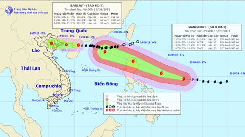TIN BÃO KHẨN CẤP (Cơn bão số 5) VÀ SIÊU BÃO MANGKHUT