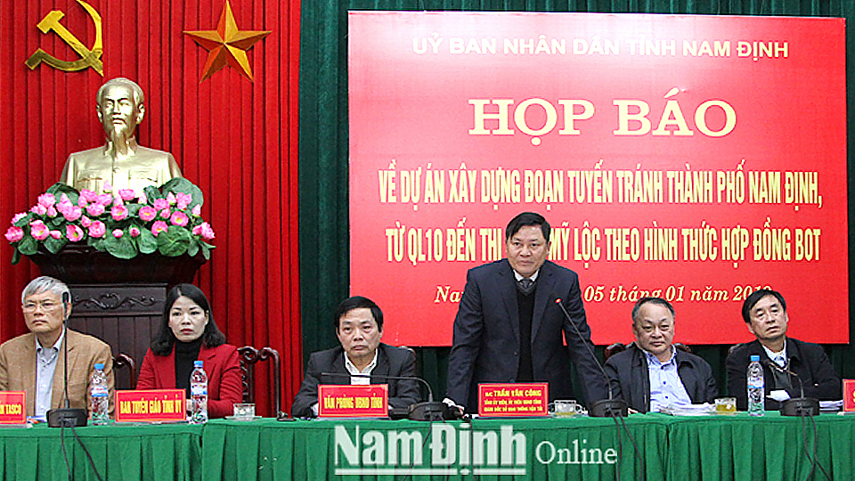 Họp báo về việc thu phí trở lại BOT Mỹ Lộc