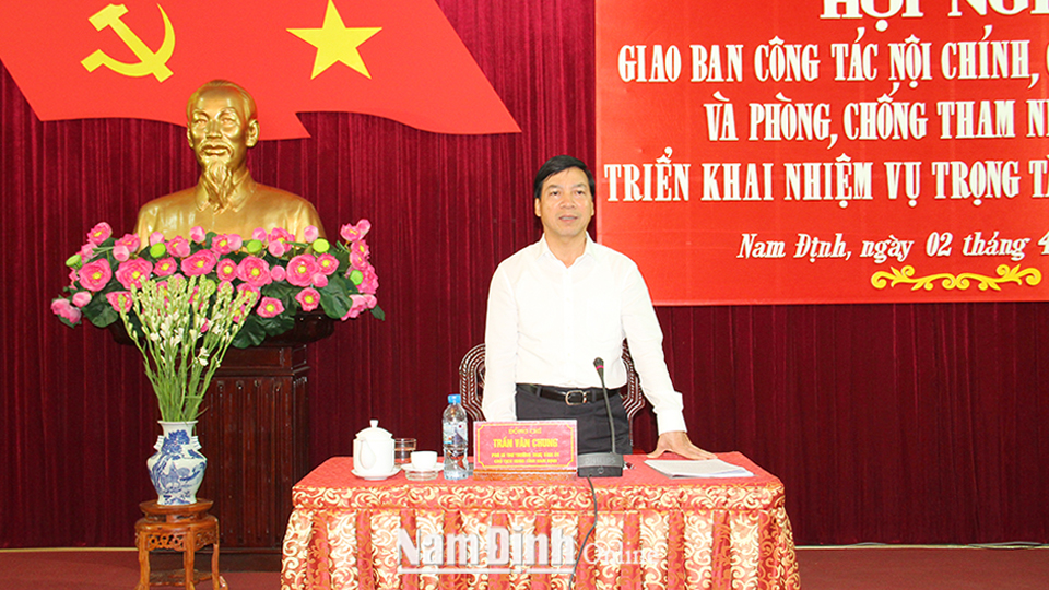 Giao ban công tác Xây dựng Đảng; Nội chính và phòng, chống tham nhũng