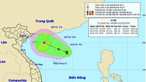 TIN VỀ VÙNG ÁP THẤP TRÊN BIỂN ĐÔNG