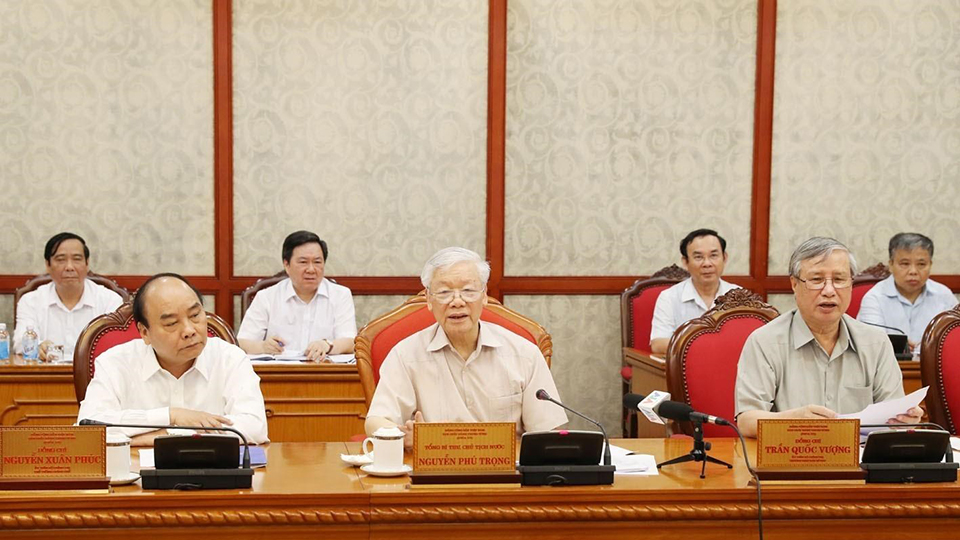 Tổng Bí thư, Chủ tịch nước Nguyễn Phú Trọng chủ trì họp Bộ Chính trị