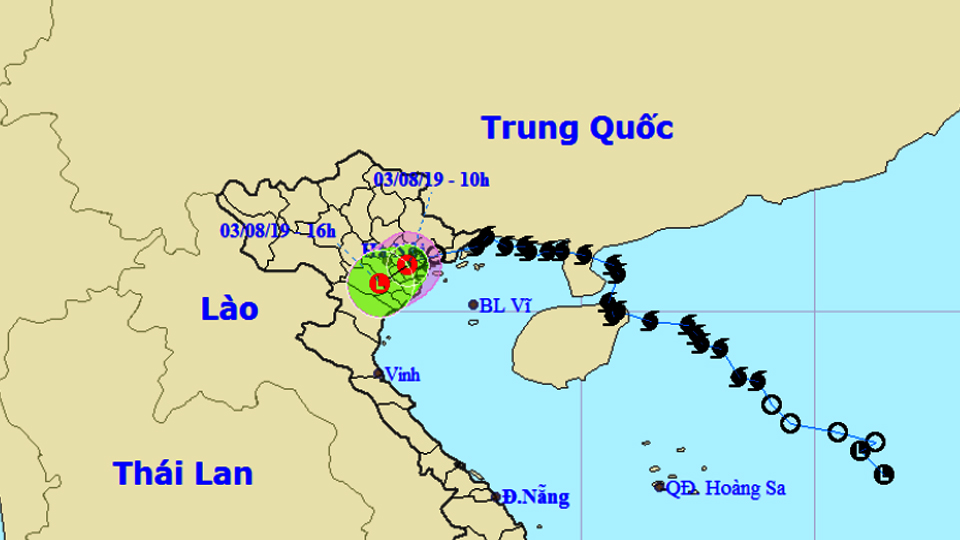 TIN ÁP THẤP NHIỆT ĐỚI TRÊN ĐẤT LIỀN (Suy yếu từ bão số 3)