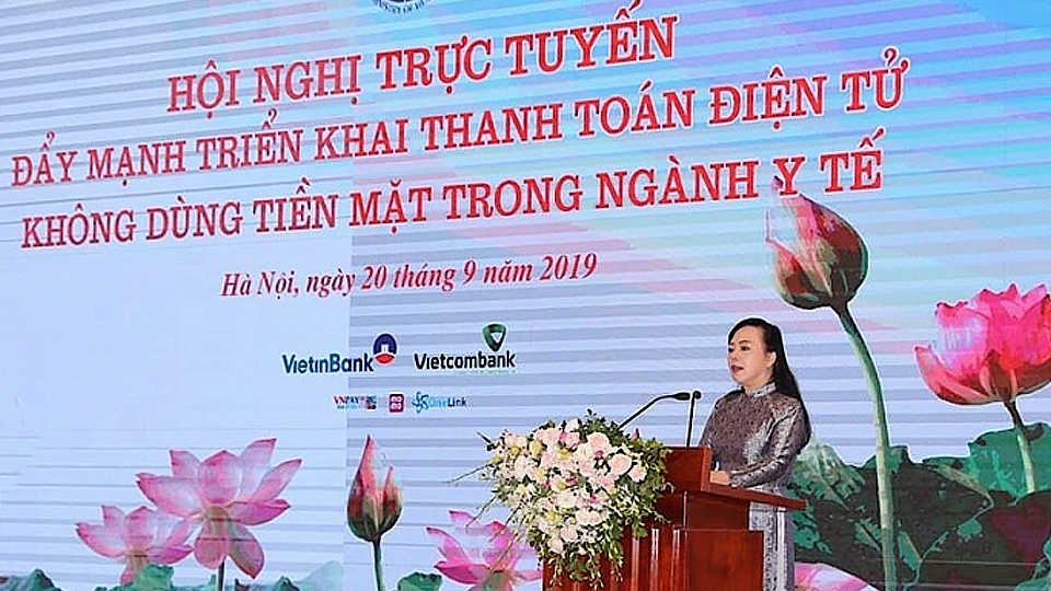 Hội nghị trực tuyến toàn quốc triển khai thanh toán điện tử không dùng tiền mặt trong ngành Y tế