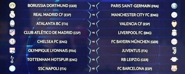 Bốc thăm vòng 1/8 Champions League: Nảy lửa hai cặp đấu Anh – Tây Ban Nha