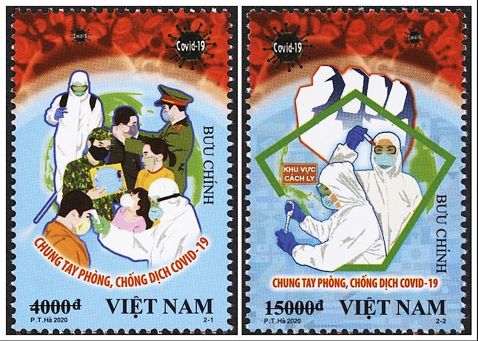 Phát hành bộ tem "Chung tay phòng, chống dịch COVID-19"