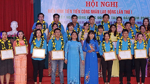 Công đoàn các Khu công nghiệp tỉnh biểu dương công nhân viên chức, lao động tiêu biểu giai đoạn 2015-2020