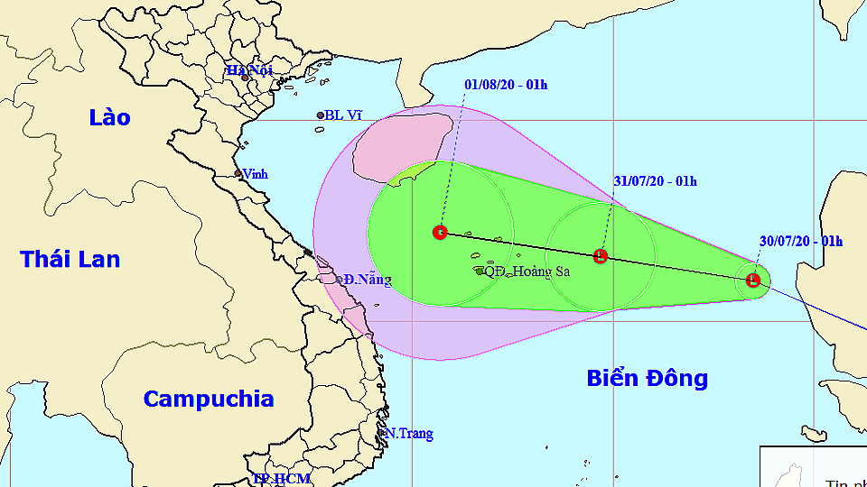 Tin về vùng áp thấp gần Biển Đông