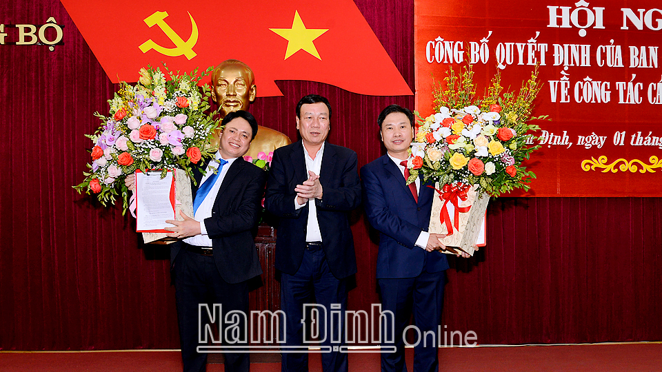 Công bố các Quyết định của Ban Thường vụ Tỉnh ủy về công tác cán bộ