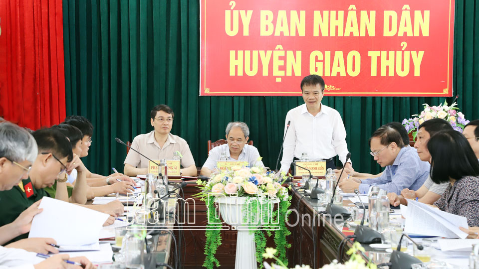 Kiểm tra, giám sát công tác bầu cử đại biểu Quốc hội và đại biểu HĐND các cấp tại huyện Giao Thủy