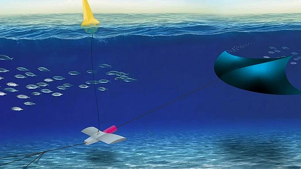 Hệ thống sản xuất điện bằng diều dưới nước