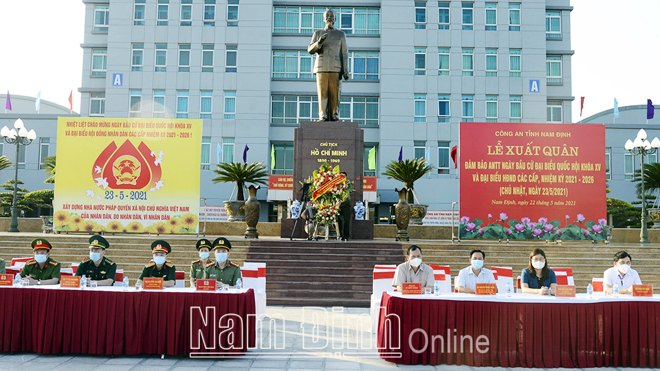 Công an tỉnh xuất quân đảm bảo an ninh trật tự Ngày bầu cử