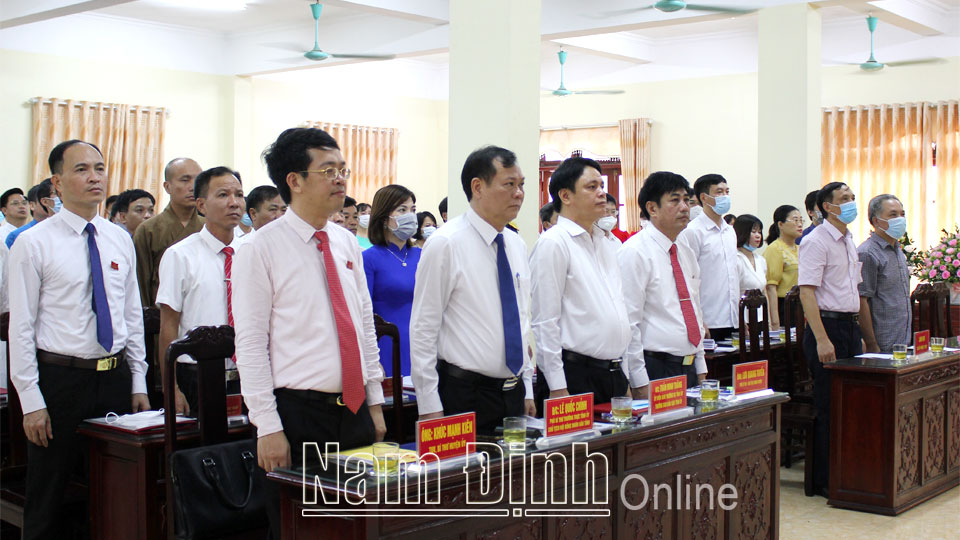 HĐND huyện Nam Trực khóa XVIII tổ chức kỳ họp thứ nhất