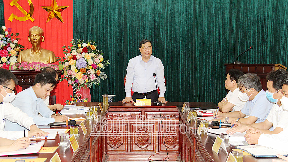 Đồng chí Bí thư Tỉnh ủy làm việc với Ban Thường vụ Đảng ủy Khối các Cơ quan và Doanh nghiệp tỉnh