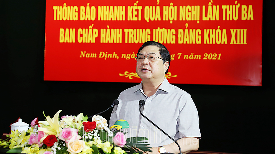 Thông báo nhanh kết quả Hội nghị lần thứ ba Ban Chấp hành Trung ương Đảng khóa XIII