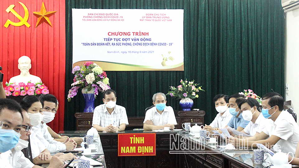 Tiếp tục đợt vận động "Toàn dân đoàn kết, ra sức phòng chống dịch COVID-19"