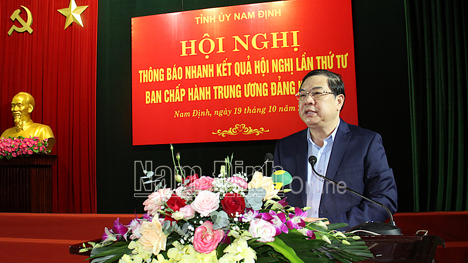 Thông báo nhanh kết quả Hội nghị lần thứ tư Ban Chấp hành Trung ương Đảng khóa XIII