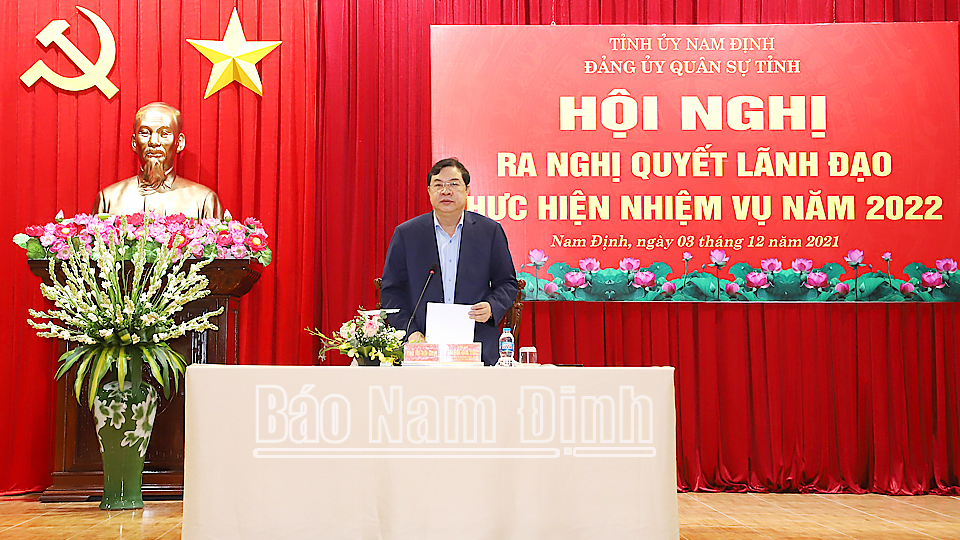 Đảng ủy Quân sự tỉnh triển khai nhiệm vụ năm 2022