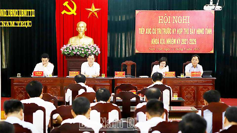 Đại biểu HĐND tỉnh khóa XIX tiếp xúc cử tri huyện Nam Trực