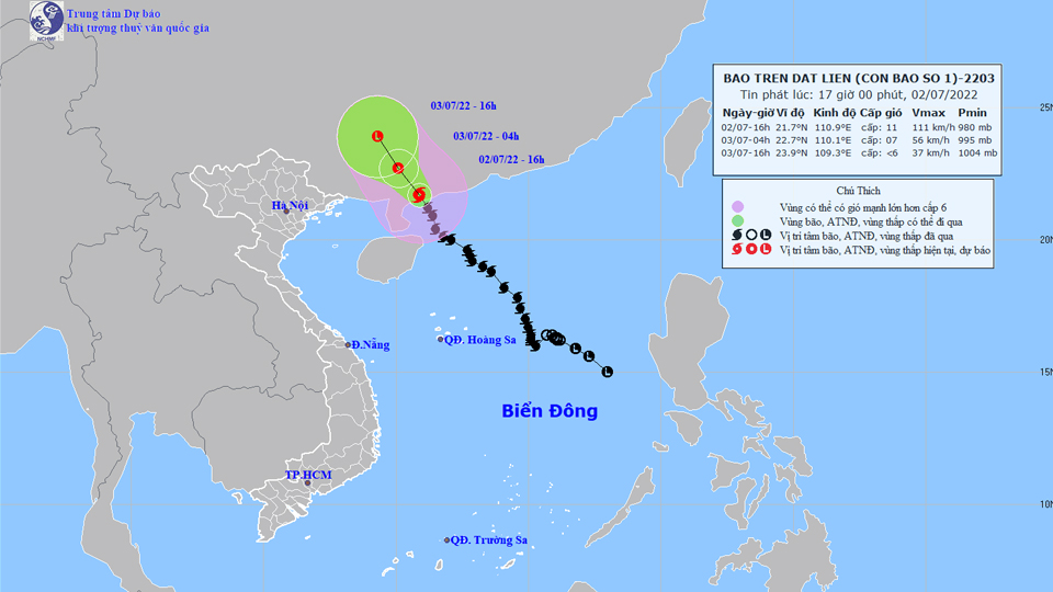 Công điện khẩn của Chủ tịch UBND tỉnh về việc triển khai các biện pháp ứng phó với cơn bão số 1