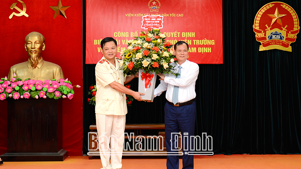 Viện Kiểm sát Nhân dân tỉnh công bố quyết định về công tác cán bộ