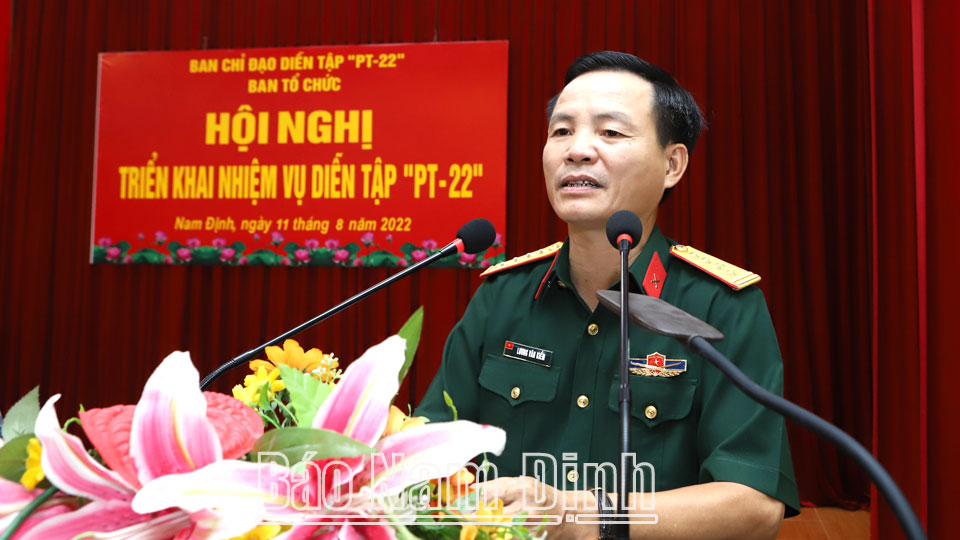 Triển khai nhiệm vụ diễn tập "PT-22"