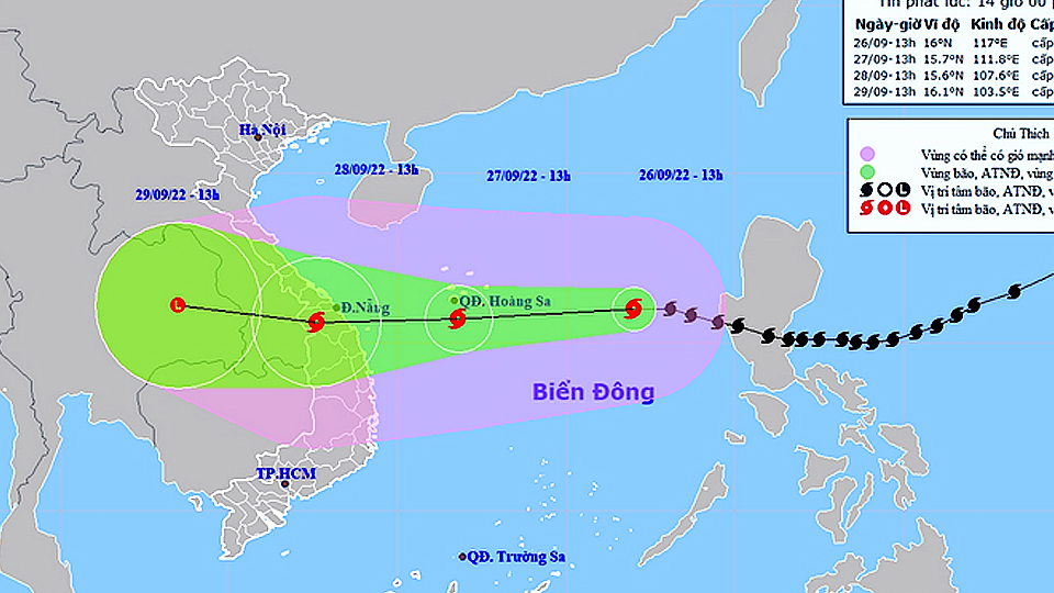Bão Noru có xu hướng mạnh lên khi vào Biển Đông
