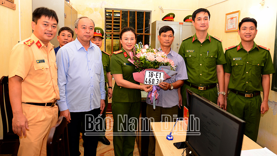 Công an tỉnh kiểm tra công tác quản lý hành chính về trật tự xã hội