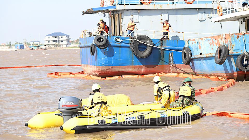 Diễn tập ứng phó sự cố tràn dầu năm 2022