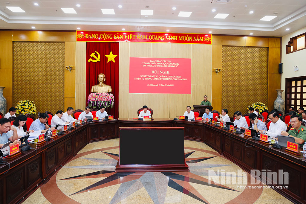 Ban Chỉ đạo cấp tỉnh về phát triển khoa học, công nghệ, đổi mới sáng tạo, chuyển đổi số triển khai nhiệm vụ trọng tâm những tháng cuối năm 2026