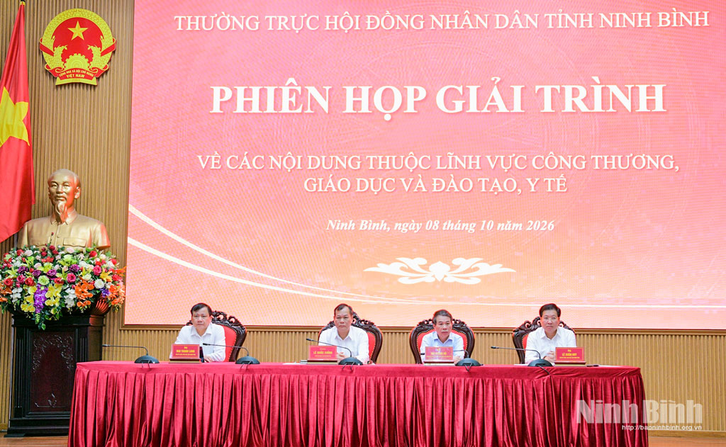 Thường trực HĐND tỉnh tổ chức phiên họp giải trình về các nội dung thuộc lĩnh vực công thương, giáo dục và đào tạo, y tế