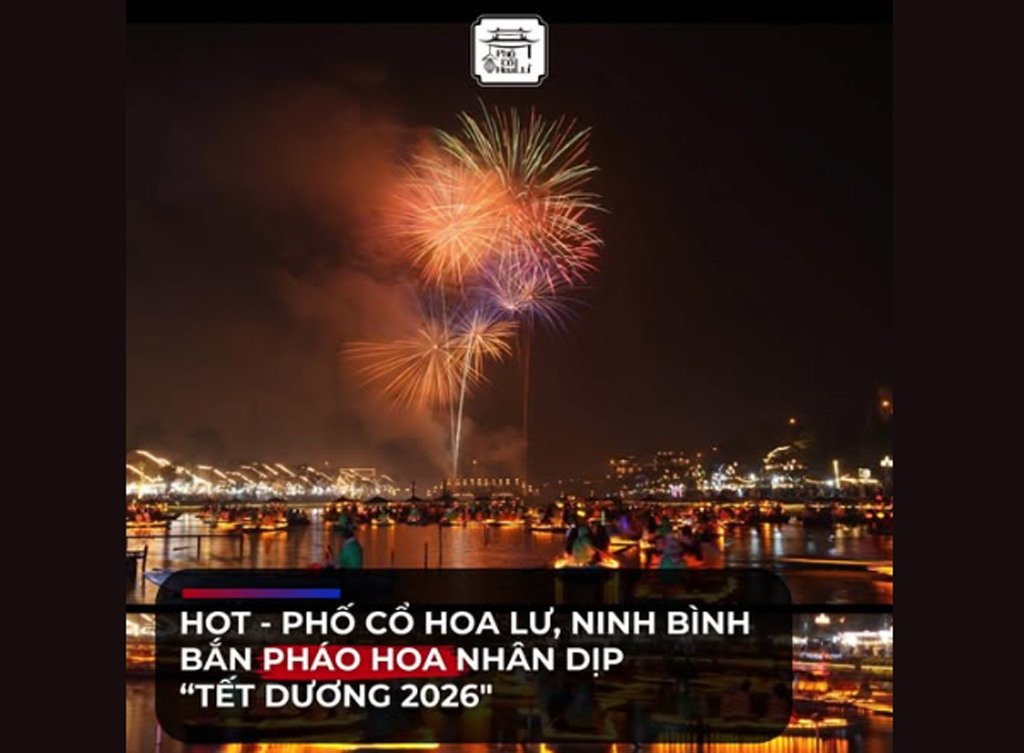 Firework display at Hoa Lu Old Quarter in 2025.