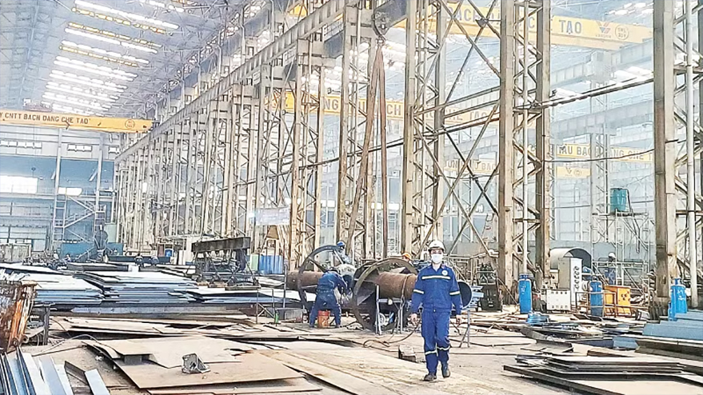Circular production reduces costs for the shipbuilding sector at Bach Dang Shipyard.