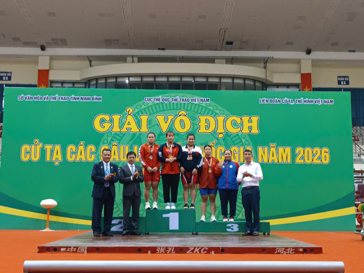 Nguyen Thi Phuong (third from left) at the event.