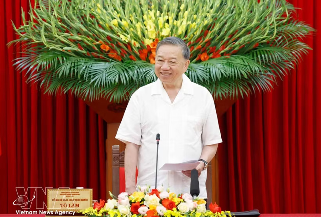 Party General Secretary and State President To Lam speaks at the working session with the Party Central Committee’s Organisation Commission in Hanoi on June 3, 2026. (Photo: VNA)