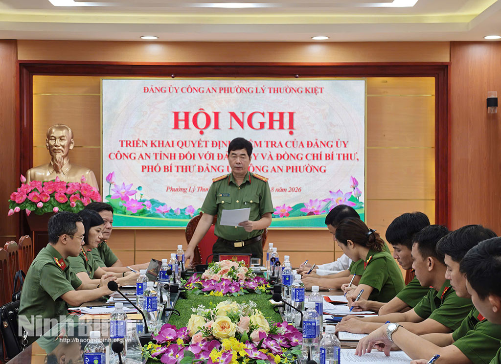 Tăng cường hướng dẫn nghiệp vụ kiểm tra, giám sát của Đảng đối với công an cấp xã